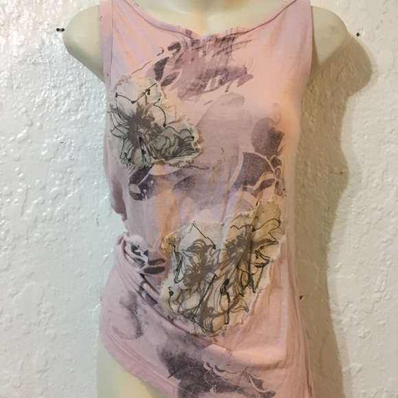 Tops - Vintage Y2K Diesel Embellished wind‎ clouds storm rain T shirt size M